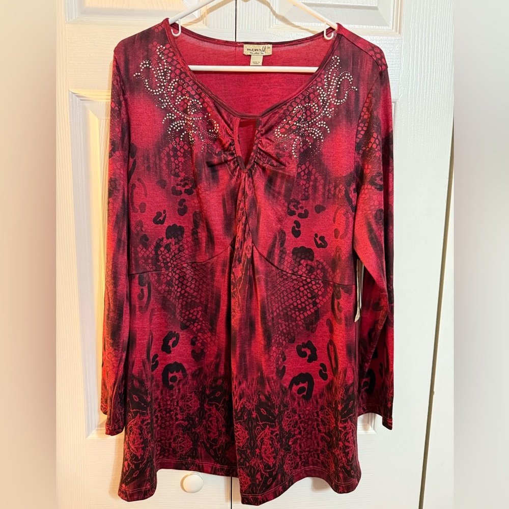 ONE WORLD Rich Red Fabric